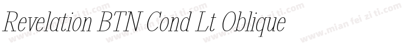 Revelation BTN Cond Lt Oblique字体转换